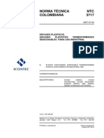 NTC3717 Envases Plasticos Termo Formados