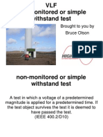 Non-Monitored or Simple: VLF Withstand Test