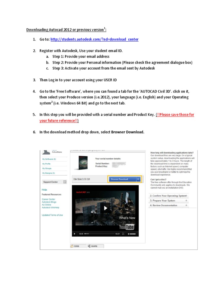 Download and Install AutoCAD 2013 | PDF | Installation (Computer ...