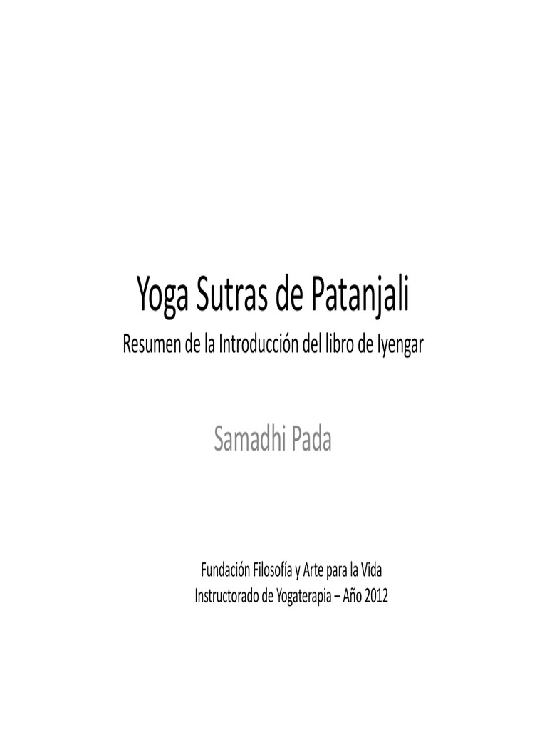 Fundamentos de los Yoga Sutras de Patanjali | PDF | Mente | Yoga