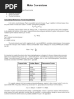 Motor Calculations