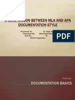 An Introduction To MLA and APA Documentation