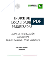 Indice de Localidades Priorizadas