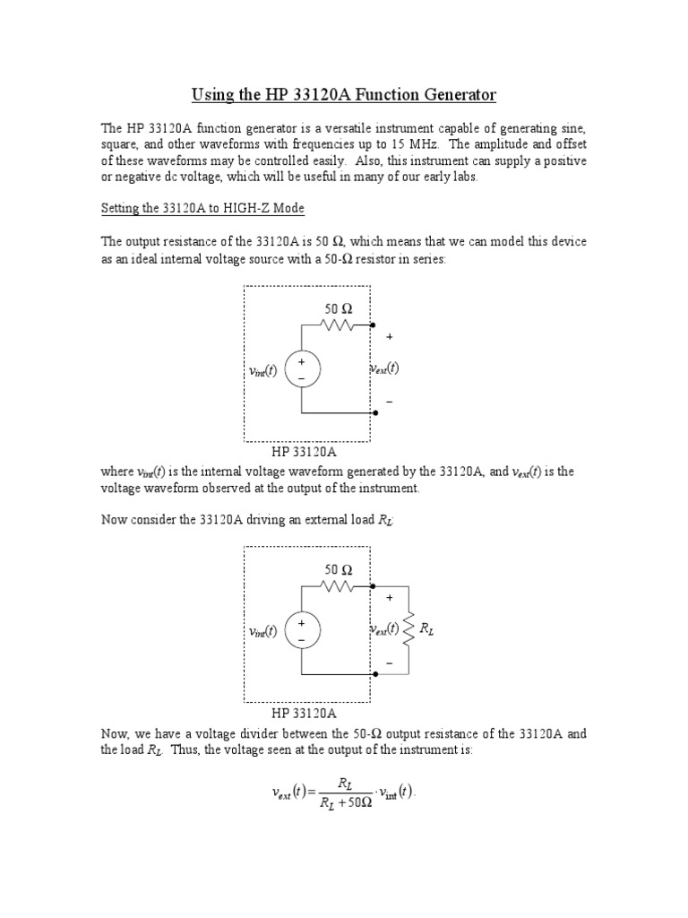 Function Generator Tutorial PDF Field Effect Transistor Voltage