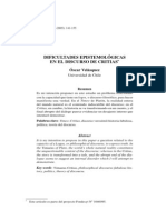 Velásquez - Dificultades epistemológicas en el dicurso de Critias