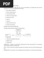 Microprocessor Notes