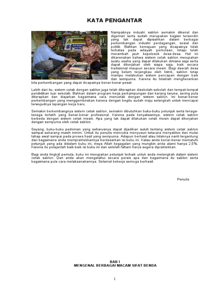 Panduan Dasar Cetak Sablon untuk Pemula | PDF | Griya & Taman