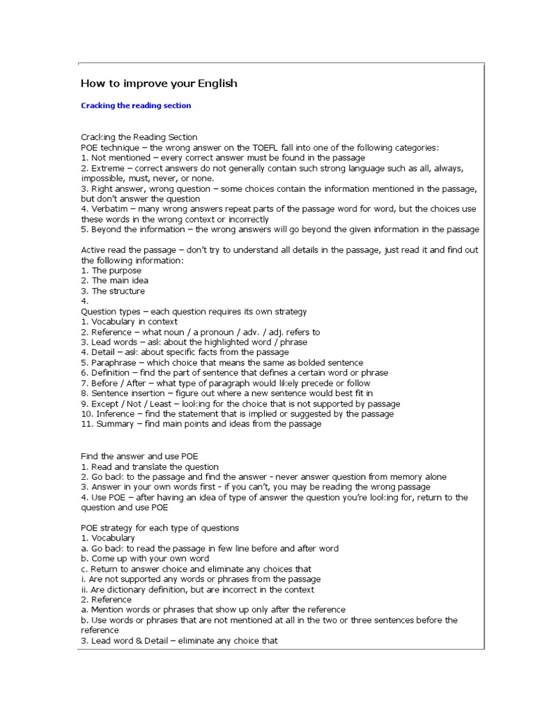 How To Improve Your English PDF | PDF | Language Arts & Discipline ...