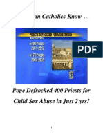 Do RCs Know Pope Defrocked 400 Priests in Just 2yrs!