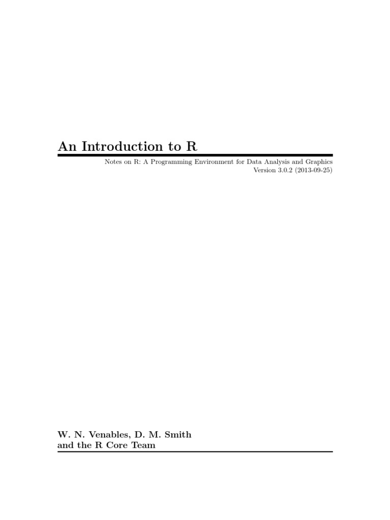 R Intro A Firsts Steps | PDF | R (Programming Language) | Matrix ...