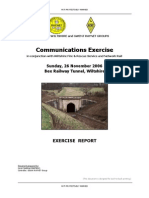Communications Exercise: Sunday, 26 November 2006 Box Railway Tunnel, Wiltshire