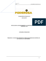 Informe PODEROSA Porcentaje Dilución RGPM2013