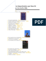 Lista de Libros Importantes Que Han de Leerse Alguna Vez en La Vida