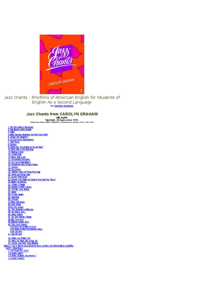 Jazz Chants for ESL Learners | PDF | Linguistics