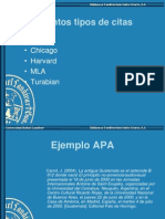 Distintos Tipos de Citas: - Apa - Chicago - Harvard - Mla - Turabian