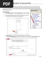 Moodle III - Forums and Chat Groups