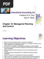 Chapter 10: Managerial Planning and Control: International Accounting, 6/e