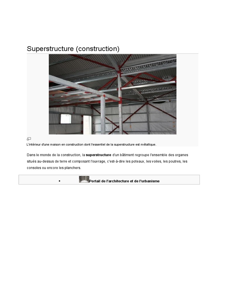 Définition de la superstructure bâtiment | PDF