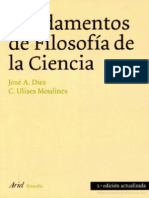 Moulines-Diez: Definición e Historia de La Filosofía de La Ciencia