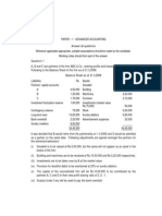 Paper - 1: Advanced Accounting: Answer All Questions