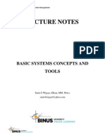 Lecture Notes: Basic Systems Concepts and Tools