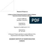 A Study On Factor Influencing Telecommunication Sector Pakistan