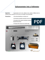 To Convert A Galvanometer Into A Voltmeter