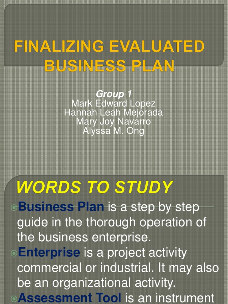 Business Plan Evaluation Guide | PDF | Business