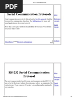 Serial Communication Protocols