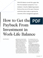 How To Get The Payback From Worklife Balance