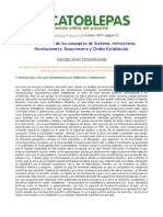 Reformulación de Los Conceptos de Sistema, Antisistema, Revolucionario, Reaccionario y Orden Establecido PDF