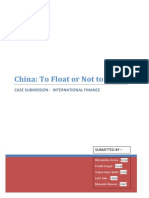 China: To Float or Not To Float?: Case Submission - International Finance