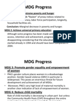 MDG Progress: MDG 1:-Eradicate Extreme Poverty and Hunger