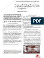 R.C. deep beam code comparison