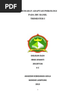 Download PERUBAHAN ADAPTASI PSIKOLOGIPADA IBU HAMILTRIMESTER I by   SN202303105 doc pdf