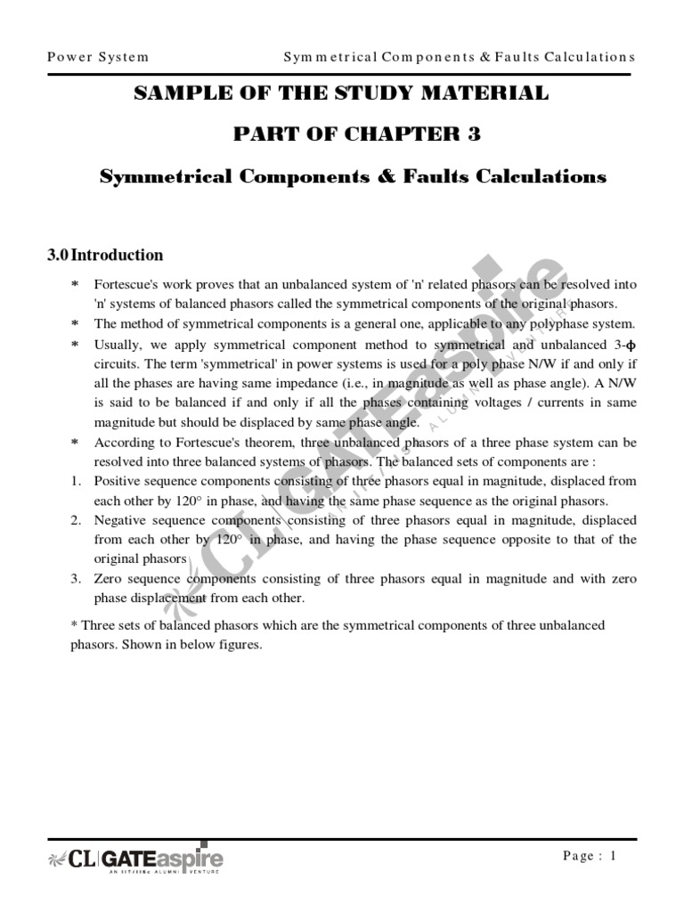 Symmetrical Components in Power Systems | PDF | Electrical Impedance ...