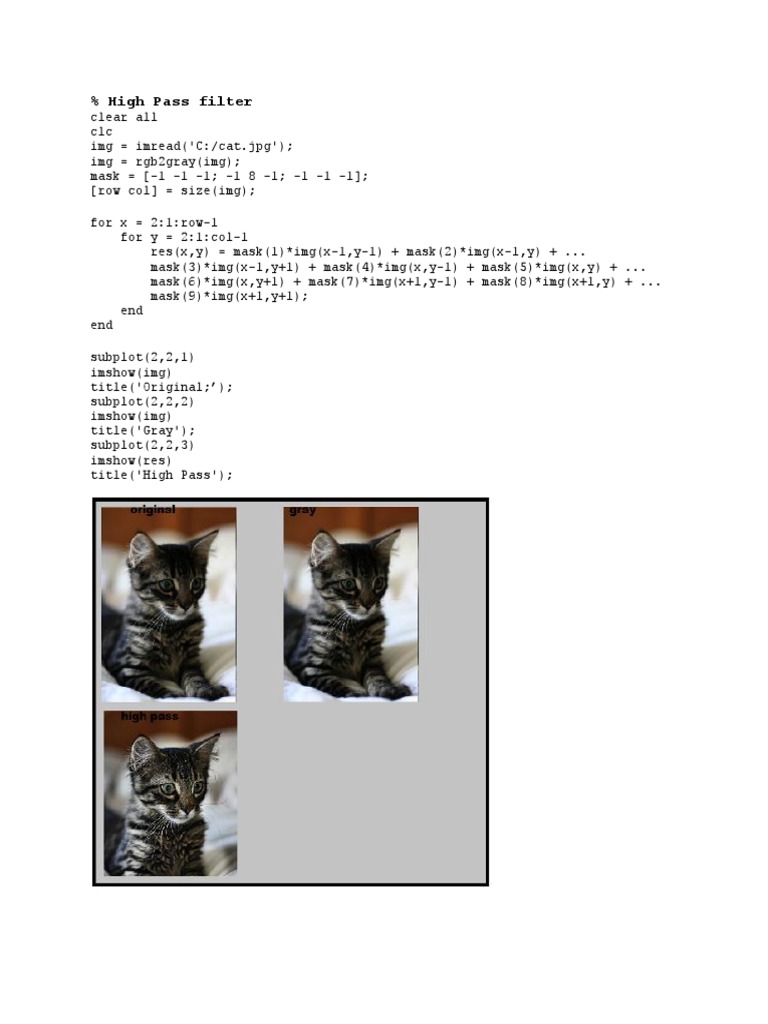 High Pass Filter in Image Processing | PDF | Technology & Engineering