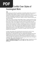 3 Social Conflict Over Styles of Sociological Work