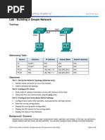 2.3.3.4 Lab - Building A Simple Network