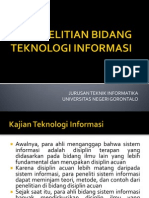 Penelitian Bidang Teknologi Informasi