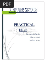 Comp Science Practical File 12th Class