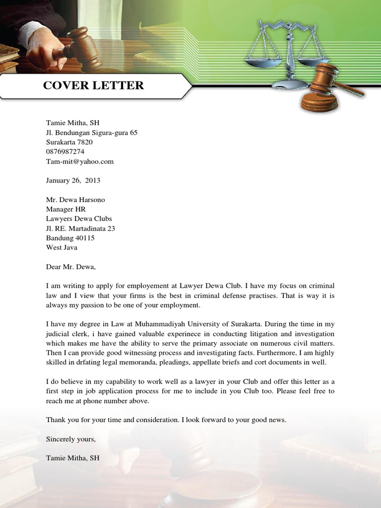 Application for Lawyer Position | PDF | Lawyer | Ethical Principles