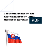The Memorandum of Slovakian Youth