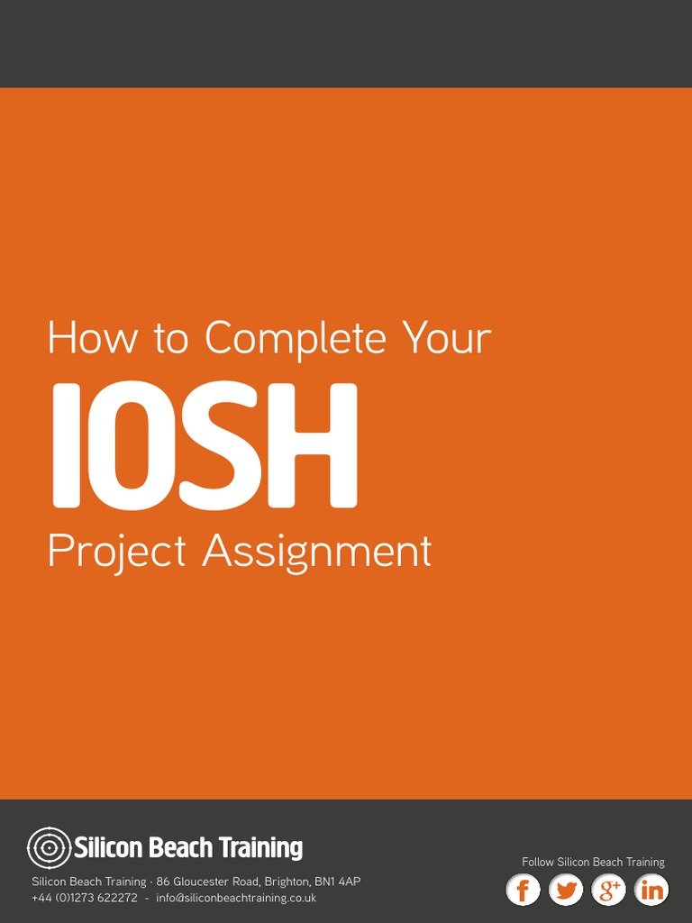 How To Complete Your Iosh Project Assessment Risk Technology Free 