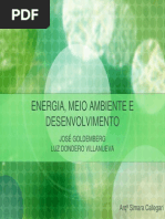 Energia Meio Ambiente e Desenvolvimento