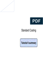 Standard Costing: Tutorial 6 Summary