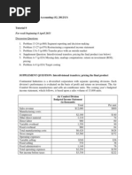 Tutorial 9 S2 - 2012-13 Segment Reporting and Transfer Pricing