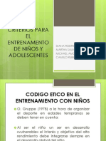 Criterios para Seleccion de Entren en Ninos y Adole. Martha, Diana Camilo, Amorocho