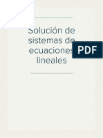 Solución de sistemas de ecuaciones lineales