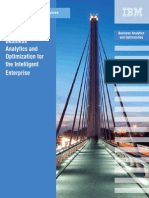 Business Analytics and Optimization For The Intelligent Enterprise